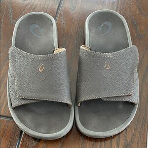 OluKai Gray Slide Sandals